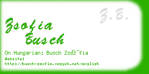 zsofia busch business card